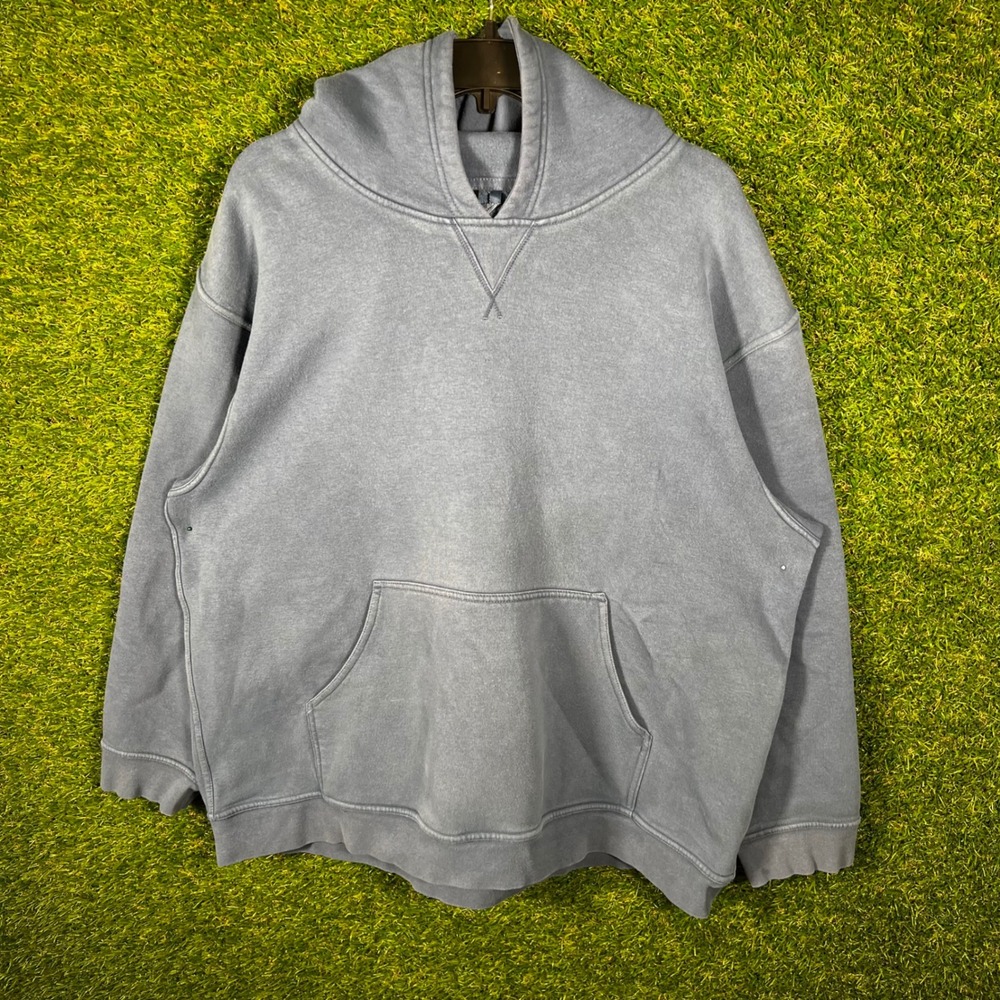 Kirkland Signature Mens XXL‎ Faded Blue Heavyweight Fleece Pullover Hoodie 1953